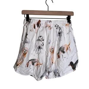 PINE CONE HILL linen dog print Pajama shorts  S